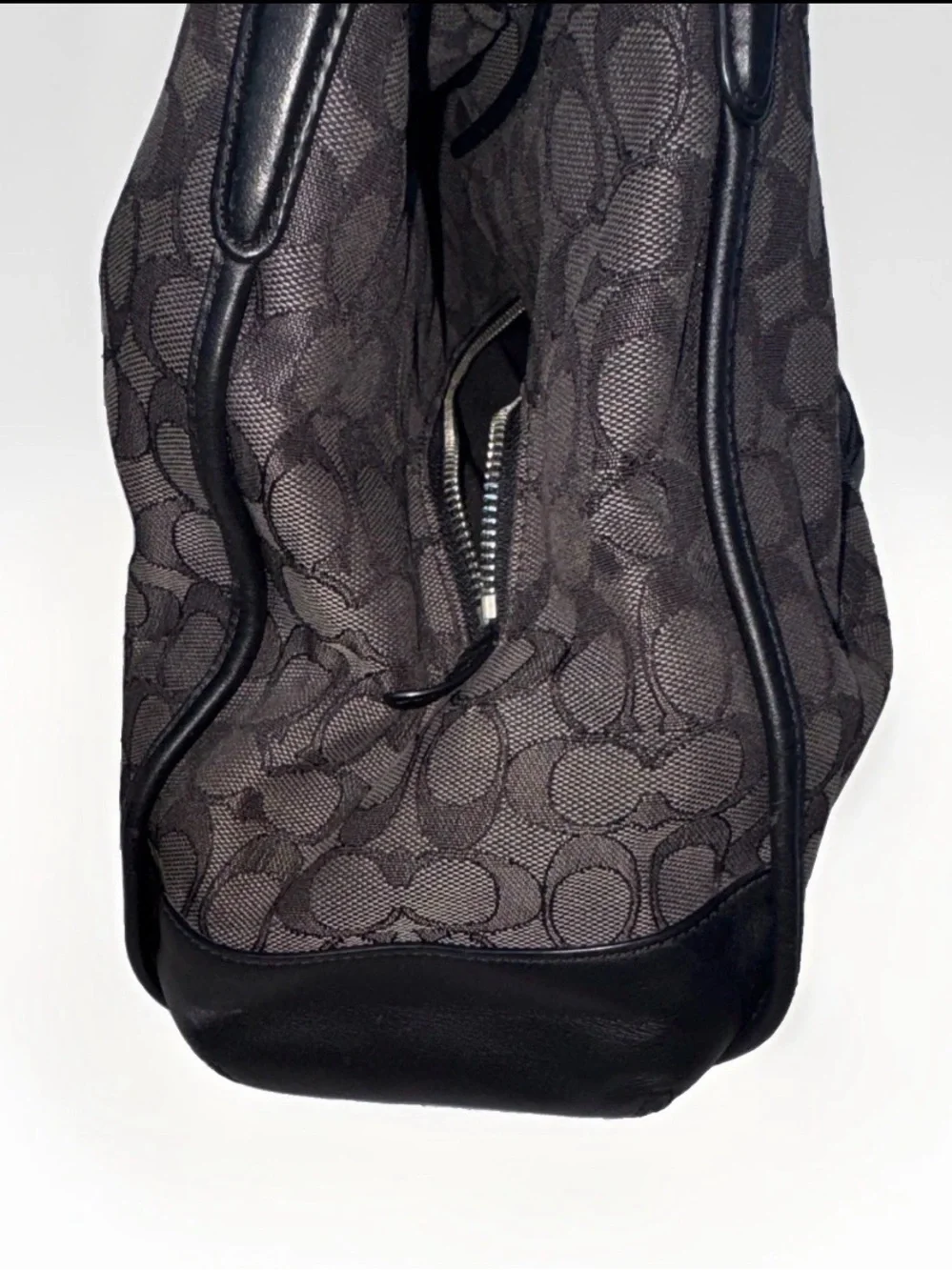 Coach Phoebe Black and Charcoal Shoulder Bag